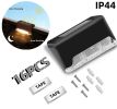 16PCS solar outdoor light, spring camping outdoor light, outdoor LED step light, solar charging, suitable for balconies, terraces, stairs, fences