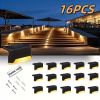 32PCS Solar Deck Lights Outdoor, Solar Step Lights Waterproof Led Solar lights for Outdoor Stairs, Step , Fence, Yard, Patio