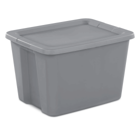 18 Gallon Plastic Storage Container with Snap-On Lid (Color: Gray, Pack Size: 1 Pack)