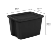 18 Gallon Plastic Storage Container with Snap-On Lid