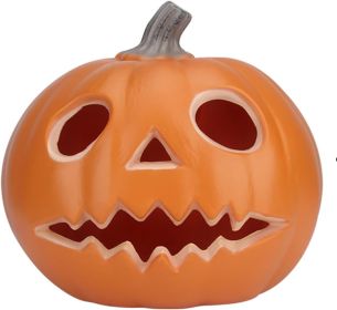 Lantern Halloween Pumpkin Lights- Waterproof Pre-lit Pumpkin Lighted JackoLantern for Halloween Porch, Party, Front Door (Color: 10in-sad Face)