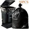 50/100PCS Heavy Duty Trash Bags,30-65Gallon Black Trash Bags, Heavy Duty Black Garbage Bags,Extra Large Black Bags for Lawn, Leaf