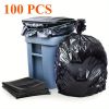 50/100PCS Heavy Duty Trash Bags,30-65Gallon Black Trash Bags, Heavy Duty Black Garbage Bags,Extra Large Black Bags for Lawn, Leaf