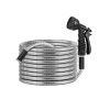 Garden Watering Kit Metal Water Hose with Nozzles