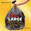 50/100PCS Heavy Duty Trash Bags,30-65Gallon Black Trash Bags, Heavy Duty Black Garbage Bags,Extra Large Black Bags for Lawn, Leaf