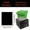 50/100PCS Heavy Duty Trash Bags,30-65Gallon Black Trash Bags, Heavy Duty Black Garbage Bags,Extra Large Black Bags for Lawn, Leaf