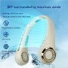 Bladeless Neck Fan with 180° Mountain Wind Cooling -Hands-Free Wearable & Ultra-Quiet, USB Rechargeable for Travel, Gym