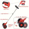 Cordless Electric Weed Wacker Portable Grass Trimmer with 3 Blade Types and 2 High Capacity Batteries Powerful Lawn Mower for Garden Yard Lawn Mainten