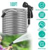 Garden Watering Kit Metal Water Hose with Nozzles