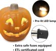 Lantern Halloween Pumpkin Lights- Waterproof Pre-lit Pumpkin Lighted JackoLantern for Halloween Porch, Party, Front Door
