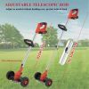 Cordless Electric Weed Wacker Portable Grass Trimmer with 3 Blade Types and 2 High Capacity Batteries Powerful Lawn Mower for Garden Yard Lawn Mainten