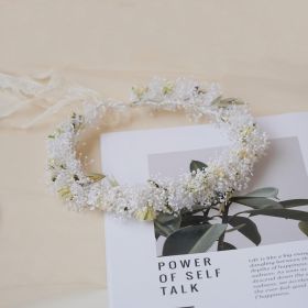 Gypsophila Crown, Dried Flower Crown, Bridal Wedding, Daily Party, Birthday Suitable Crown (Option: Child)